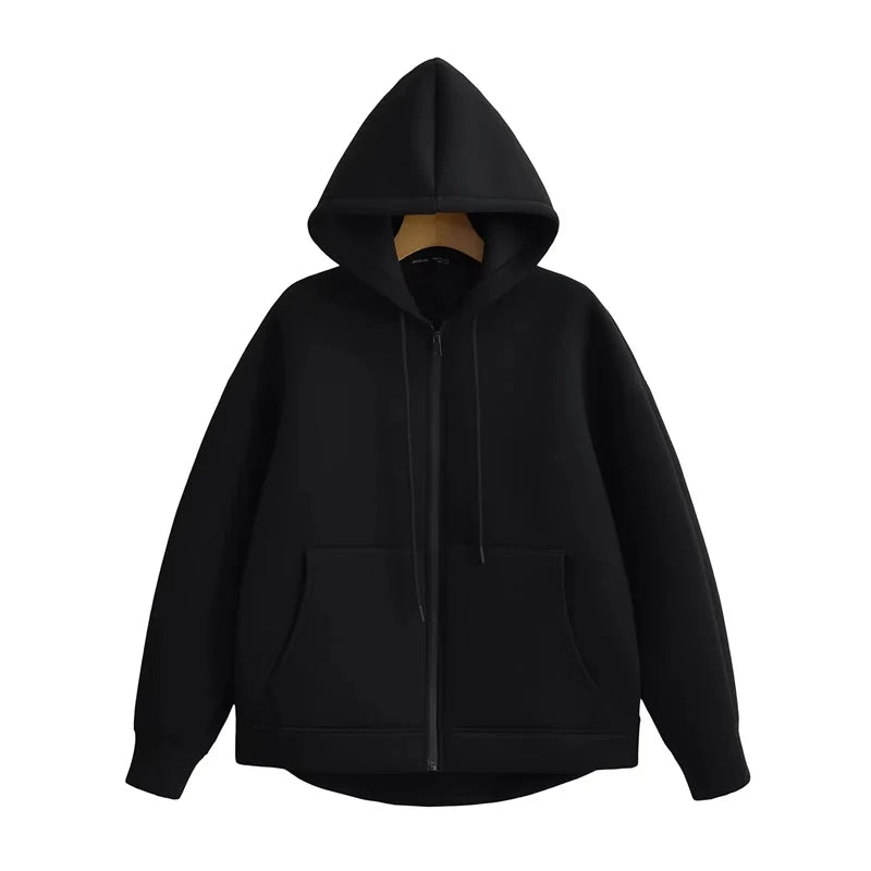 Black Takereva Signature Heavyweight Zip Hoodie